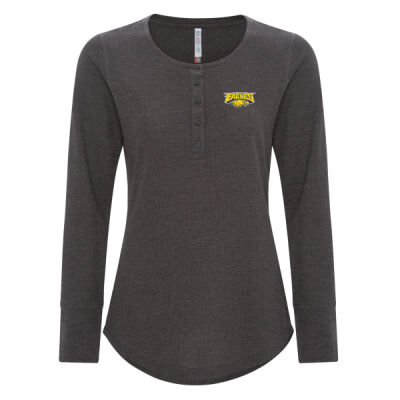 Ladies Long Sleeve Waffle Shirt - Embroidered Thumbnail